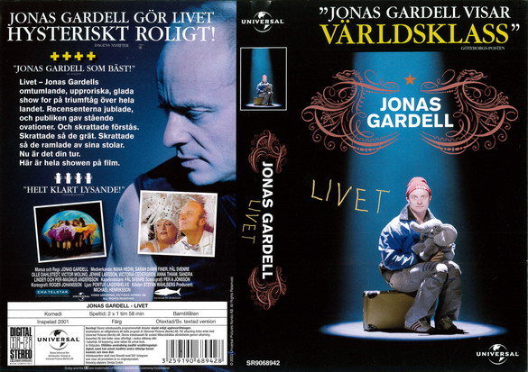 JONAS GARDELL LIVET (vhs-omslag)