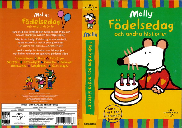MOLLY: FÖDELSEDAG OCH ANDRA HISTORIER (vhs-omslag)