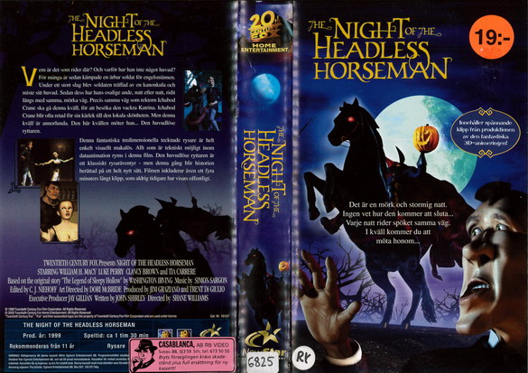 NI´GHT OF THE HEADLESS HORSEMAN (VHS)