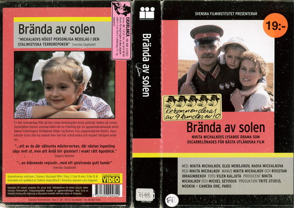 BRÄNDA AV SOLEN (VHS)