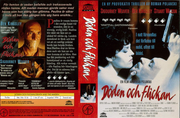 DÖDEN OCH FLICKAN (vhs-omslag)