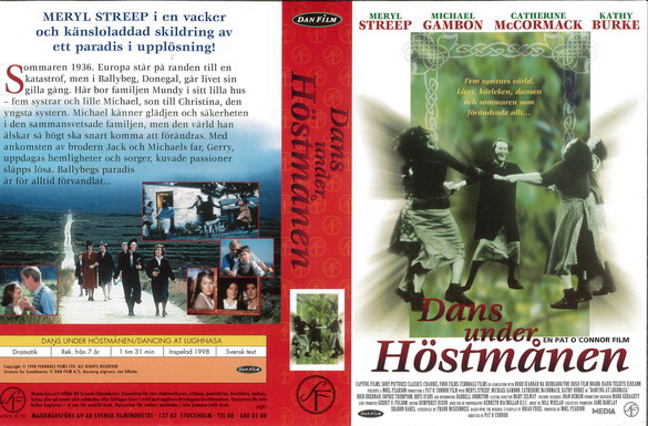 DANS UNDER HÖSTMÅNEN (vhs-omslag)