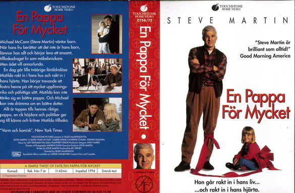 EN PAPPA FÖR MYCKET (vhs-omslag)