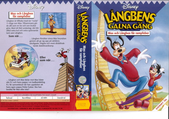 LÅNGBENS GALNA GÄNG - MAX & LÅNGBEN FÅR RAMPFEBER (vhs-omslag)