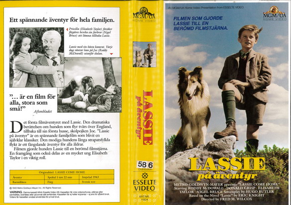 11824 LASSIE PÅ ÄVENTYR (VHS)