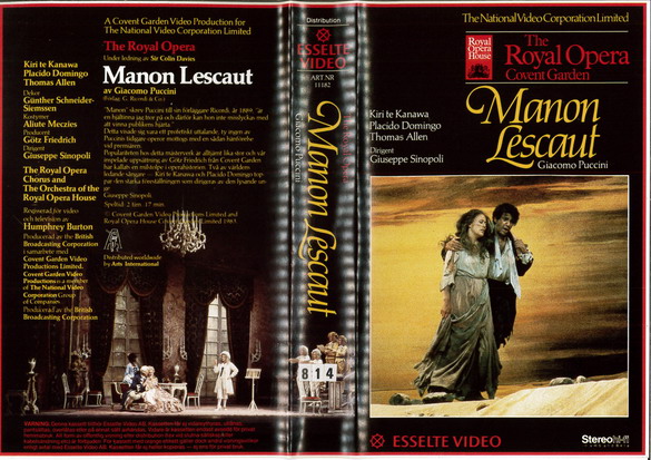 MANON LESCAUT (VHS)