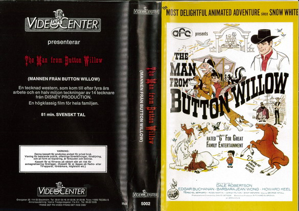 5002 MANNEN FRÅN BOTTON WILLOW (VHS) RÖD text
