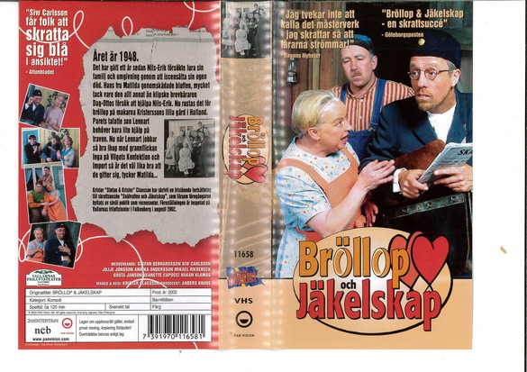 BRÖLLOP OCH JÄKELSKAP (VHS)