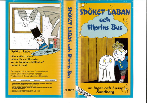 SPÖKEN LABAN OCH LILLPRINS BUS (VHS)