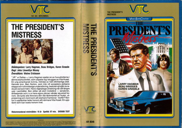 8546 PRESIDENT\'S MISTRESS (VHS)