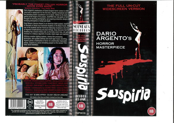 SUSPIRIA (VHS) UK