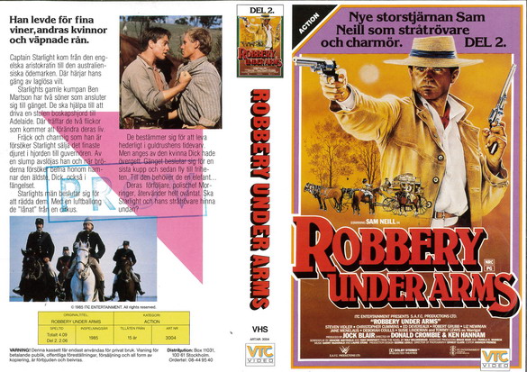 ROBBERY UNDER ARMS DEL 2 (vhs omslag)