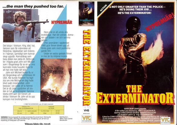 EXTERMINATOR (vhs omslag)