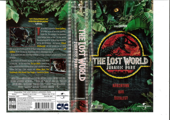 JURASSIC PARK 2 THE LOST WORLD (VHS)