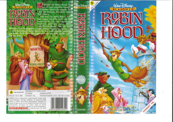 ROBIN HOOD (VHS) BLÅ