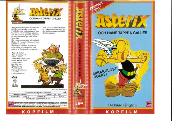 ASTERIX OCH HANS TAPPRA GALLER (VHS) RÖD