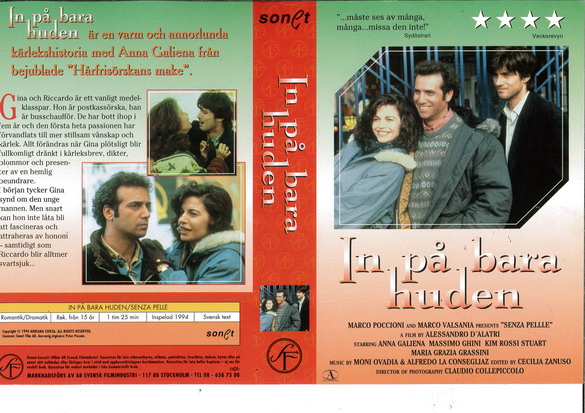 IN PÅ BARA HUDEN (vhs-omslag)