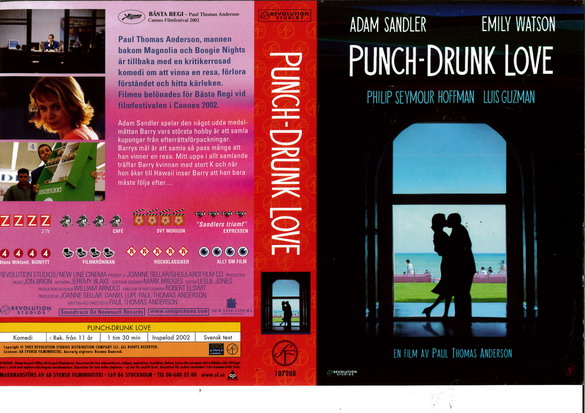 PUNCH-DRUNK LOVE (vhs-omslag)