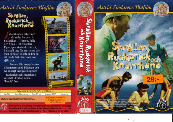 SKRÅLLAN, RUSKPRICK OCH KNORRHANE (vhs-omslag)