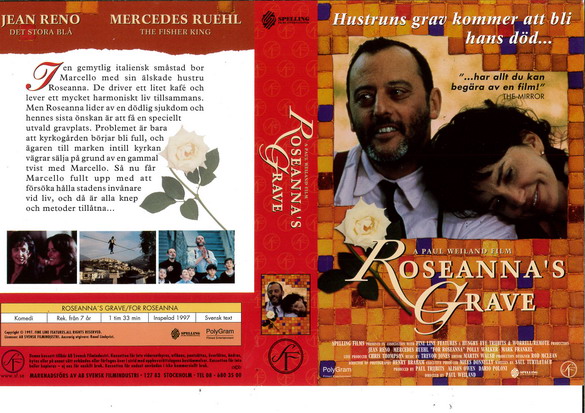 ROSEANNA'S GRAVE (vhs-omslag)