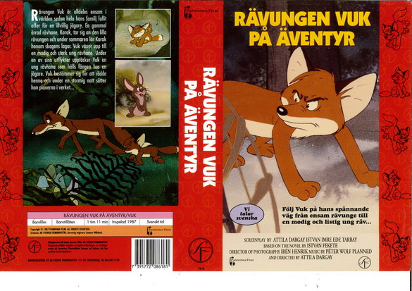 RÄVUNGEN VUK PÅ ÄVENTYR (vhs-omslag)