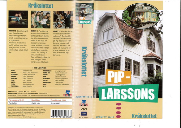 PIP-LARSSONS AVSNITT 10-12  (VHS)