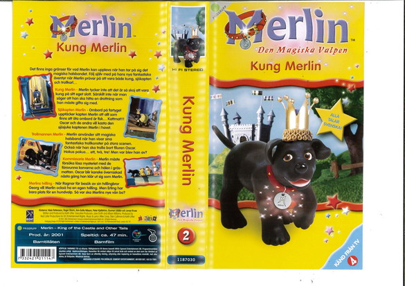MERLIN DEN MAGISKA VALPEN 2 KUNG MERLIN (VHS)