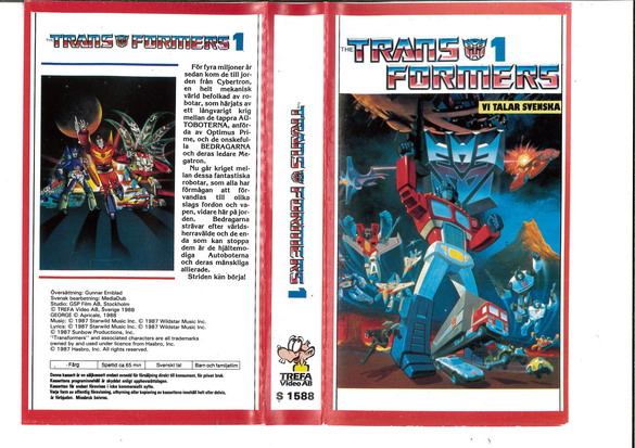 TRANSFORMERS 1 (VHS)trasigt omslag