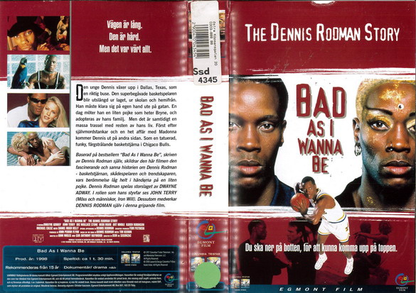 BAD AS I WANNA BE (VHS)