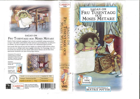 SAGAN OM FRU TUSENTAGG OCH MOSES METARE (VHS)