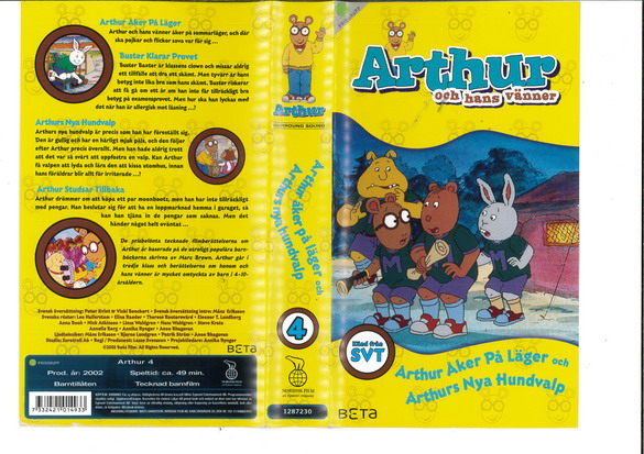 ARTHUR OCH HANS VÄNNER DEL 4 (VHS)