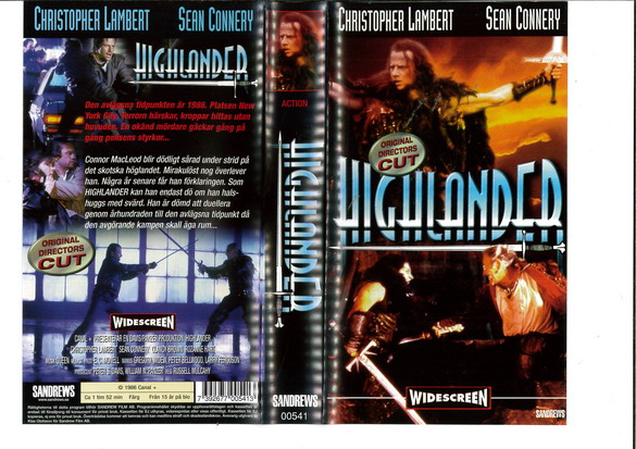 HIGHLANDER  - DIR CUT  (VHS)