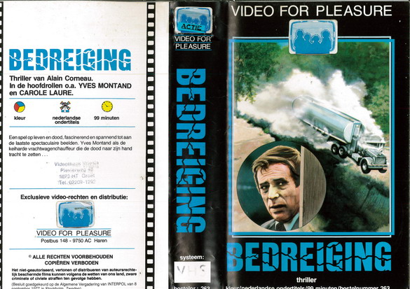 BEDREIGING (VHS) HOL