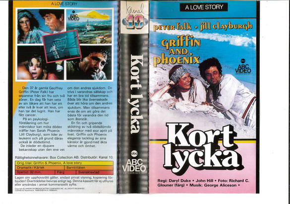 KORT LYCKA (VHS)