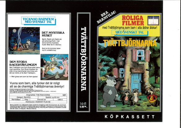 TVÄTTBJÖRNARNA (Vhs-Omslag)