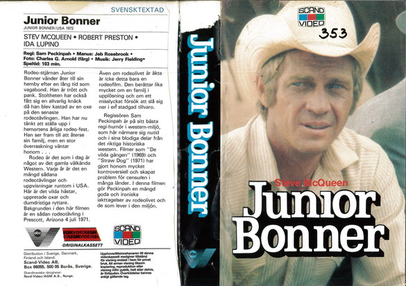 JUNIOR BONNER (VHS)