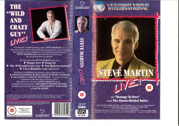 STEVE MARTIN LIVE! (VHS) UK