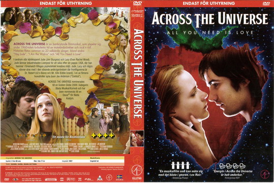 ACROSS THE UNIVERSE (DVD OMSLAG)