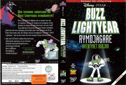 BUZZ LIGHTYEAR: RYMDJÄGARE (DVD OMSLAG)