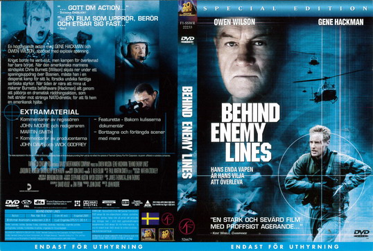 BEHIND ENEMY LINES (DVD OMSLAG)