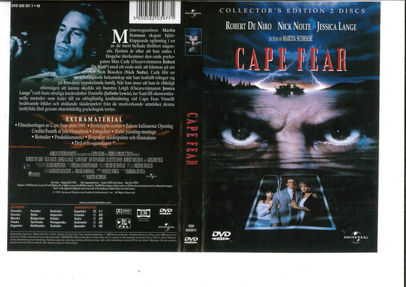 CAPE FEAR (DVD OMSLAG)