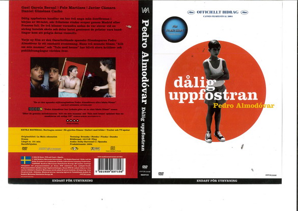 DÅLIG UPPFOSTRAN (DVD OMSLAG)