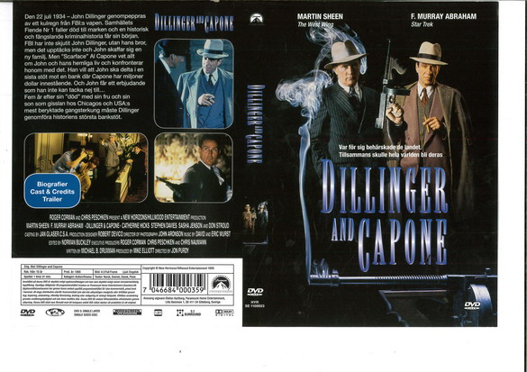 DILLINGER AND CAPONE (DVD OMSLAG)