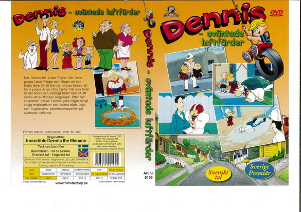 DENNIS - OVÄNTADE LUFTFÄRDER (DVD OMSLAG)