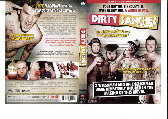 DIRTY SANCHEZ - THE MOVIE (DVD OMSLAG)