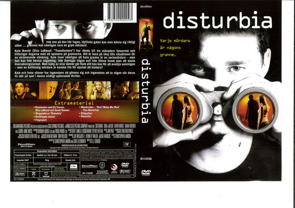 DISTURBIA (DVD OMSLAG)