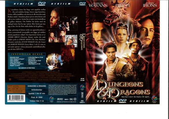 DUNGEONS & DRAGONS (DVD OMSLAG)