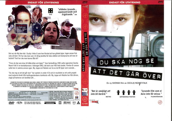 DU SKA NOG SE ATT DET GÅR ÖVER (DVD OMSLAG)