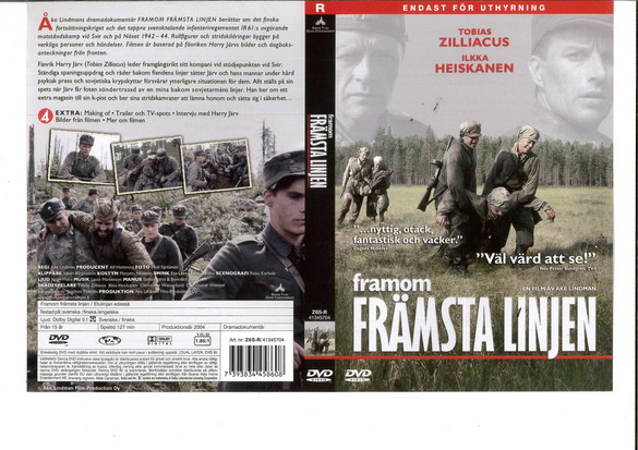 FRAMOM FRÄMSTA LINJEN (DVD OMSLAG)