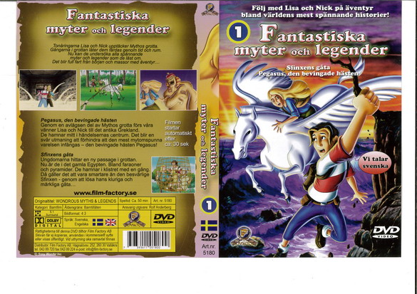 FANTASTISKA MYTER OCH LEGENDER 1 (DVD OMSLAG)